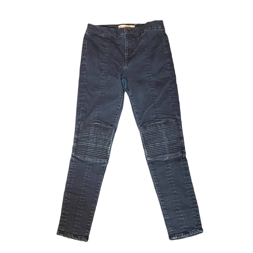 Gap 1969 True Skinny Blue Pleated Accordion Knee Stretch Size 6 / 28
